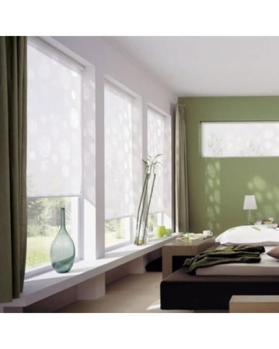 Fjedertræksrullegardiner - Ensfarvede