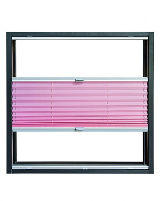 Up & Down Plisségardin - Ensfarvede 20mm