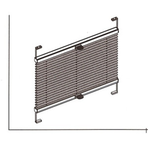Up & Down Plisségardin - Alu-Metal Bagside 20mm