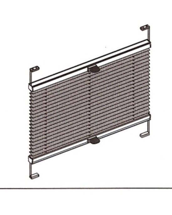 Up & Down Plisségardin - Ensfarvede 20mm