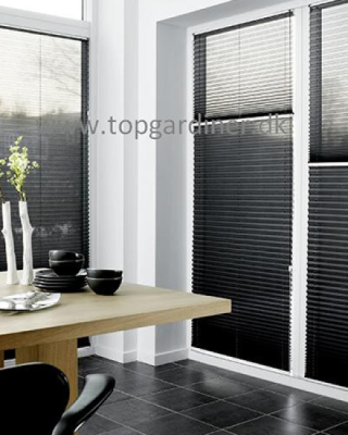  Plissegardiner Alu-Metal Bagside 20mm Traditionel