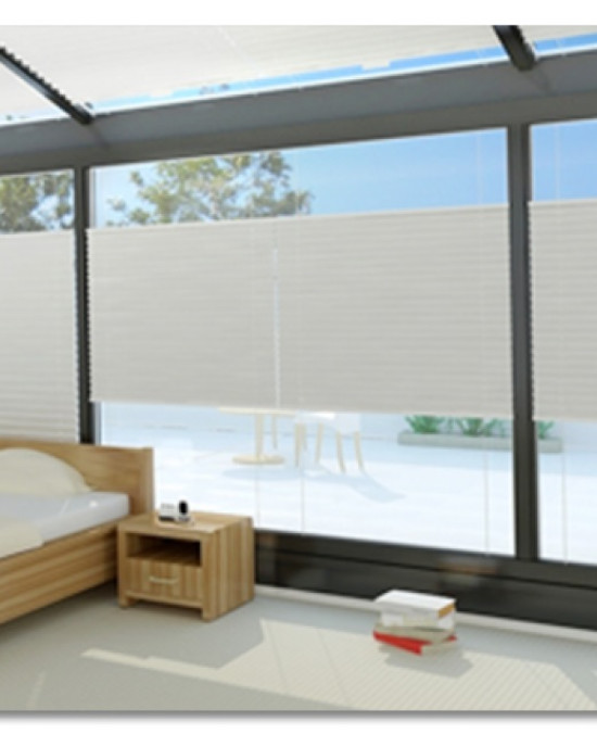 Ovenlys Plisségardin - Mønstrede